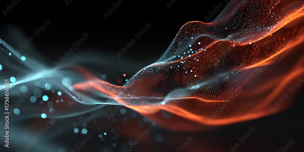 Wall mural digital abstract background, ideal for depicting a wide range of applications, including network cap