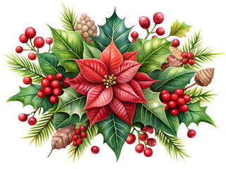 christmas holly and berries