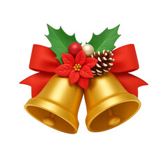 クリスマス ベル イラスト リアル 3D