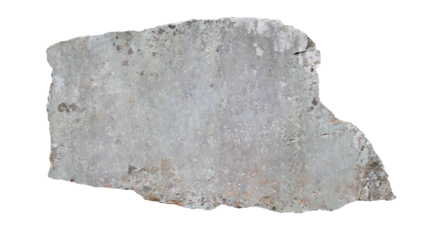 Empty stone sign board for inscription isolated on transparent background.