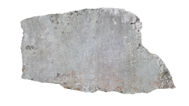 Empty stone sign board for inscription isolated on transparent background.