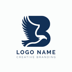 Letter B Eagle logo design © Rasel