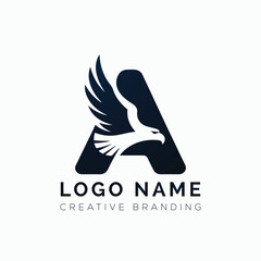 Obraz premium Letter A Eagle logo design