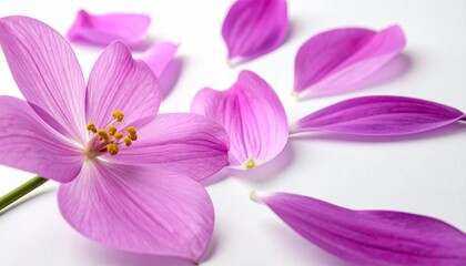 pink orchid on white background