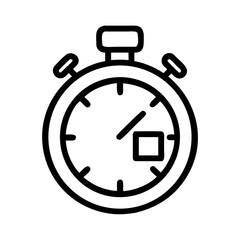 Stopwatch icon vector illustration, timer symbol, time management, deadline, countdown, speed, stopwatch graphic