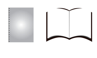 open book with blank pages for education, literature, or a diary