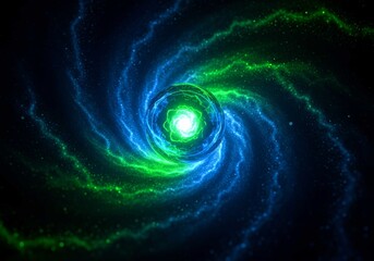 Obraz premium Abstract energy vortex background with glowing light orb