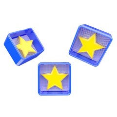 3d render icon object composition