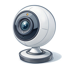 webcam on white background
