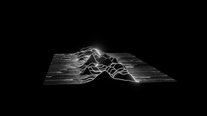 Abstract wave lines background. Minimalist pulsar graph pattern.