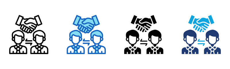 Partnership Deal icon Multi Style Vector Illustration