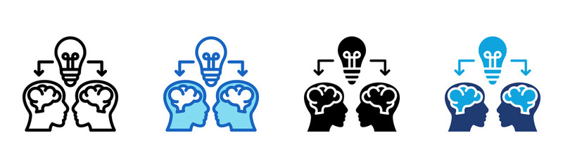 Idea Sharing icon Multi Style Vector Illustration