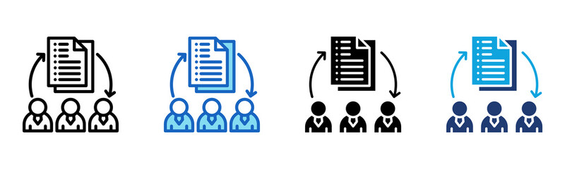 Task Sharing icon Multi Style Vector Illustration