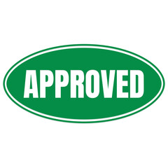 Green Approved Stamp – Certified Authorization Rubber Seal Vector Emblem
