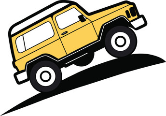 Yellow dump truck  on transparent background