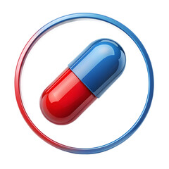 red and blue capsules