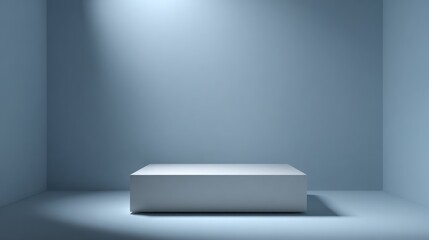Minimalist studio backdrop with stage for product presentation and display