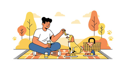 Enjoyable Day At Park With Dog Showing Fun, Happiness, And Joyful Moments Together