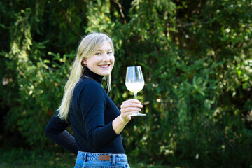Traditional Czech low alcohol new young wine or "Neuer Wein", Czech Republic, Europe.