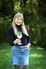 Traditional Czech low alcohol new young wine or "Neuer Wein", Czech Republic, Europe.