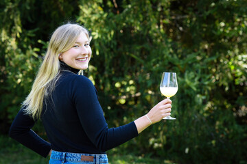 Traditional Czech low alcohol new young wine or "Neuer Wein", Czech Republic, Europe.