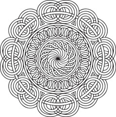 Fototapeta premium Intricate diwali line art rangoli mandala pattern festive traditional indian art