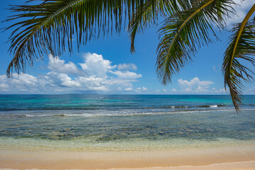 Corn Island, Nicaragua - September 19, 2025: A beach in Corn Island, an archipelago located in the Caribbean Sea, Nicaragua.