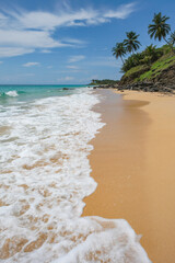 Corn Island, Nicaragua - September 22, 2025: A beach in Corn Island, an archipelago located in the Caribbean Sea, Nicaragua.