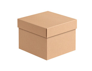 Kraft Cardboard Carry Box Mockup Eco-Friendly Packaging Design Template 