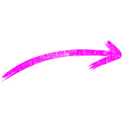 A vibrant pink arrow with a distressed texture pointing to the right, isolated on a white background.