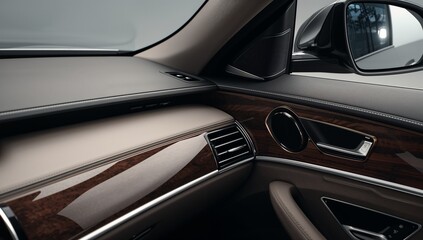 Premium Car Interior Dashboard View