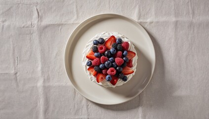 Delicious Dessert with Fresh Berries