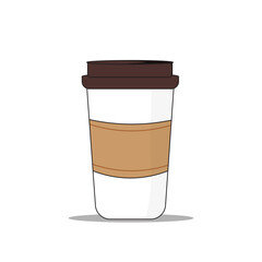 Warm beverage served in a disposable cup with a brown sleeve suitable for coffee lovers on the go at any time of day