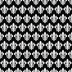 fleurdelis seamless vector pattern repeat ornamental heraldic motif for textile wallpaper background design