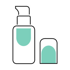 Stylish skincare bottle and tube on a simple white background showcasing modern beauty design