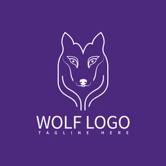 Minimalist Wolf Logo Design