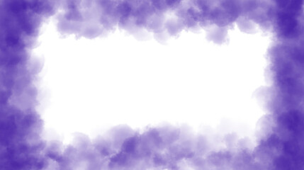 Abstract Purple Cloud Border Transparent PNG, Mystical Fog Effect Frame for Posters, Invitations, Social Media, and Background Designs