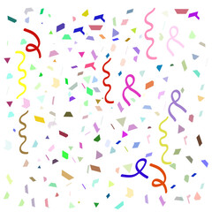 party streamers and confetti