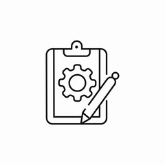 configuration clipboard icon sign vector