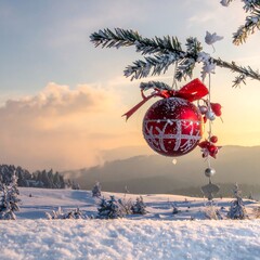 Snowy Christmas scene
