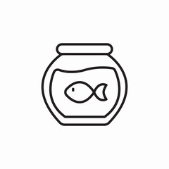 fish aquarium icon sign vector