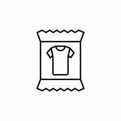 t shirt package icon sign vector