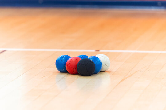 Boccia balls in training session