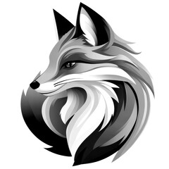 fox illustration showcasing detailed fur and striking eyes in a stylized design for art enthusiasts