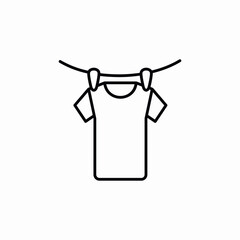 drying rope laundry icon sign vector