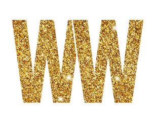 Glittery gold WWW
