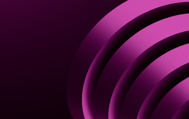 Abstract 3D Gradient Funnel with Purple and Black Geometric Layers