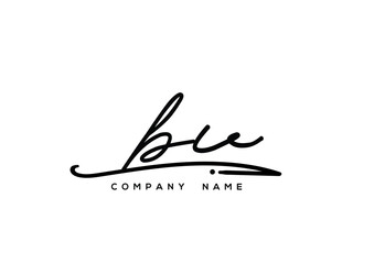 BV Luxury Elegant Signature Style Cursive Script Logo Design for Branding and Identity.