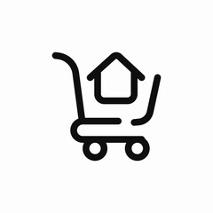 real estate purchase icon sign vector