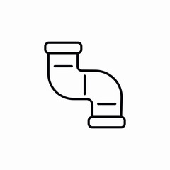 elbow water pipe icon sign vector